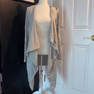 Splendid Gray Wrap Around Long Sleeve Cardigan